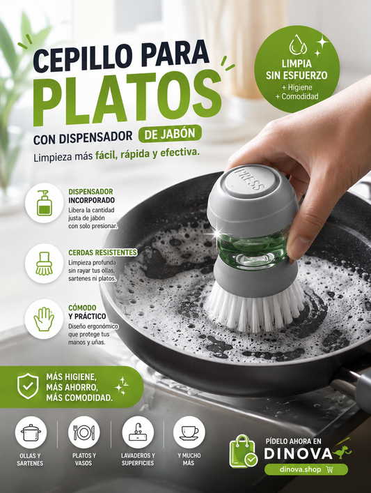 🧽 Cepillo Dispensador de Jabón